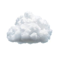 Fluffy white cloud isolated on a black background