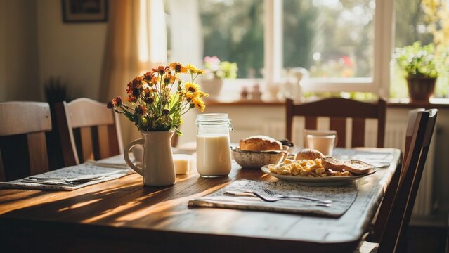breakfast on table 