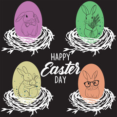 Modern Line art of rabbit