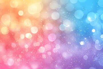 A vibrant, colorful bokeh background featuring soft light orbs in rainbow hues, perfect for creative projects and designs.