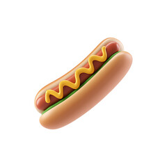 hot dog with mustard and ketchup