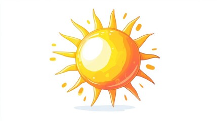 Cartoon Sun Icon.