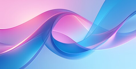 Abstract background with flowing blue and pink waves. This abstract digital art makes a great desktop wallpaper.