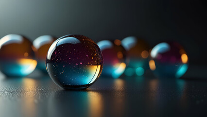 Shining glass sphere displayed on a clean white background for a sleek, modern look