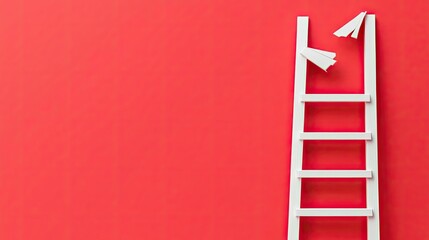 A broken ladder missing crucial rungs, representing the challenge of finding new ways to climb and succeed despite setbacks