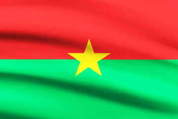 Burkina flag illustration or picture. Patriotism concept