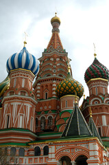 Fototapeta premium St. Basil's Cathedral,Close-up, Red Square, Kremlin, Moscow, Russia / 聖ワシリイ大聖堂 クローズアップ 赤の広場 クレムリン モスクワ ロシア