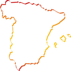 Various design of spain map and flag