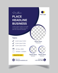 Professional webinar poster design template