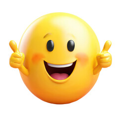 Smiling yellow emoji hand with a waving gesture, conveying a warm and friendly greeting