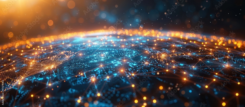 Sticker global network of connected lights