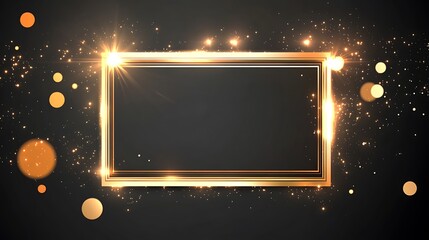 Obraz premium Golden Frame with Bokeh Background