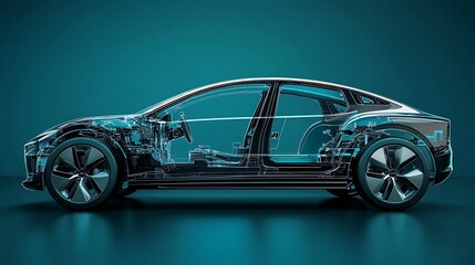 X-Ray View of a Modern Electric Car