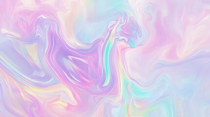 Fototapeta premium Abstract Pastel Swirls with Iridescent Highlights
