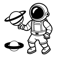 Astronaut Vector Art for Science and Space Themes