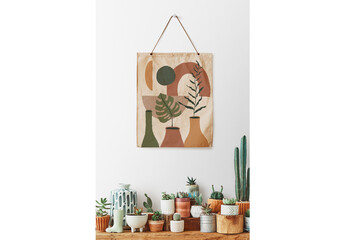 Interior Hanging Tapestry Mockup