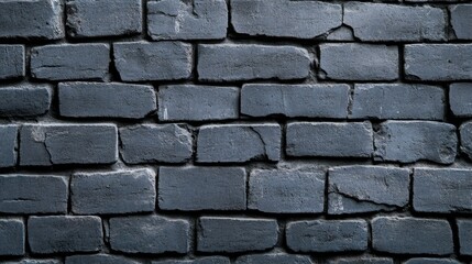 Obraz premium A weathered brick wall with subtle cracks, blending soft abstract lines, top view, expressing urban decay and renewal, futuristic tone, Monochromatic Color Scheme