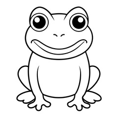 Cute Frog Vector Illustration for Kids and Nature Designs