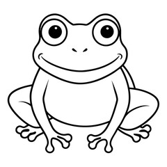 Minimalist Frog Graphic for Nature-Themed Clipart