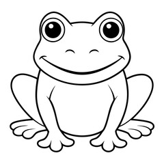 Happy Frog Silhouette for Creative Projects and Artwork