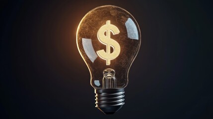 Dollar Sign Light Bulb