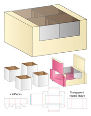 Box packaging die cut template design. 3d mock-up