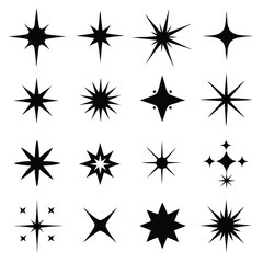 Obraz premium Star collection. Different stars set. Vector illustration