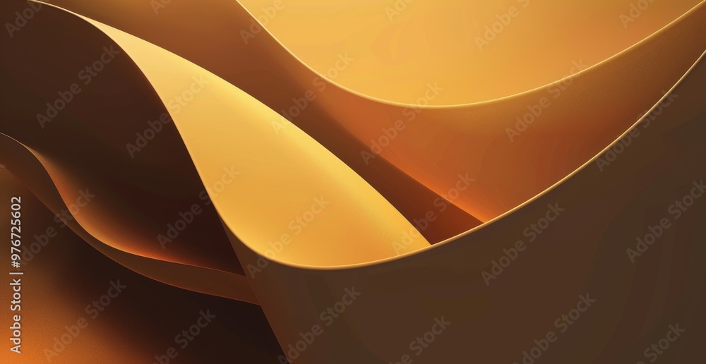 Poster a background with a gradient of dark yellow and light brown, with a simple paper-like, clean and min
