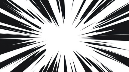 Dynamic comic speed lines on a white backdrop create a striking visual impact for action scenes and superhero frames.