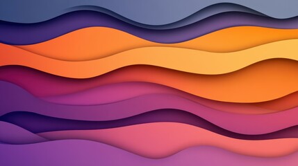 Explore a vibrant 3D world with vivid violet to orange paper layers, perfect for modern origamiinspired art.