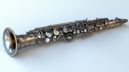 Fototapeta premium A detailed saxophone showcasing intricate design and craftsmanship.