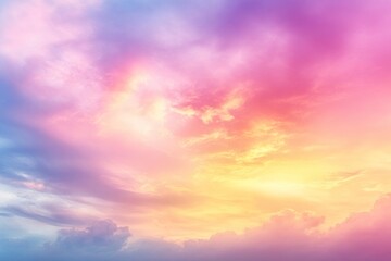 Obraz premium A stunning gradient sky blending pink, purple, and orange hues, creating a serene and tranquil atmosphere at sunset.