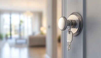 Key in Door Knob, Home Interior