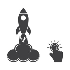 roket launch with hand press button