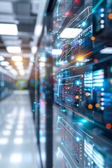 Smart shelves, IoT-enabled inventory management, 3D illustration, advanced retail concept, copy space,