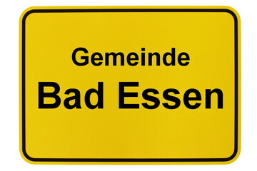 Illustration eines Ortsausgangsschildes der Gemeinde Bad Essen in Niedersachsen