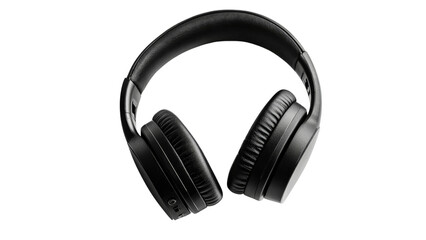 Wireless headphones, isolated on transparent background, PNG file, minimal shadows,