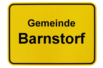Illustration eines Ortsschildes der Gemeinde Barnstorf in Niedersachsen