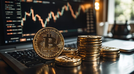 Growth of Crypto Currency in the Financial Market Abstract Background Design