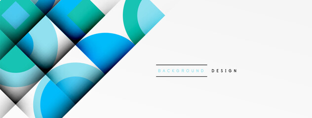 Obraz premium Geometric design abstract background - circles squares