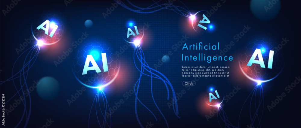 Poster hi-tech digital technology futuristic circuit digital. abstract futuristic design. ai, artificial in