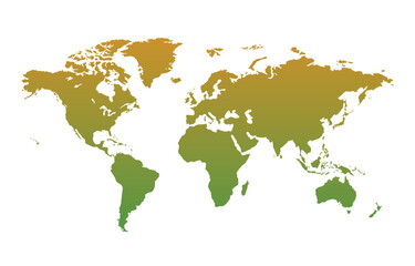 World map on white background. All countries in The World Abstract Color Gradient. Can use for printing, website, presentation element, textile. World map vector illustration, high-resolution, travel.