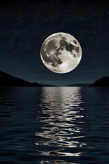 moon over water