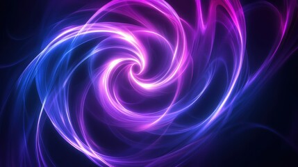 Vibrant abstract swirl with dynamic pink and blue light trails