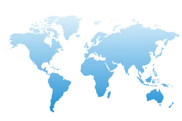 World map on white background. All countries in The World Abstract Color Gradient. Can use for printing, website, presentation element, textile. World map vector illustration, high-resolution, travel.