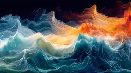 Captivating Swirls of Ocean s Energetic Movement and Vibrant Hues