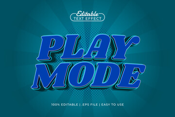 play mode editable text effect with a play game text style