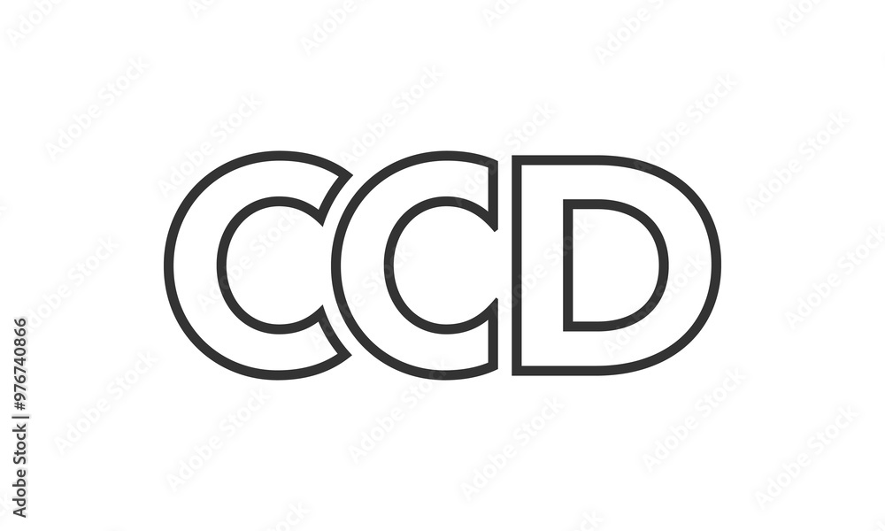 Aufkleber CCD logo design template with strong and modern bold text. Initial based vector logotype featuring simple and minimal typography. Trendy company identity.