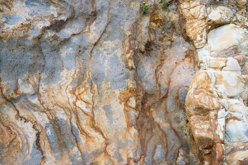 texture of the old coast rock