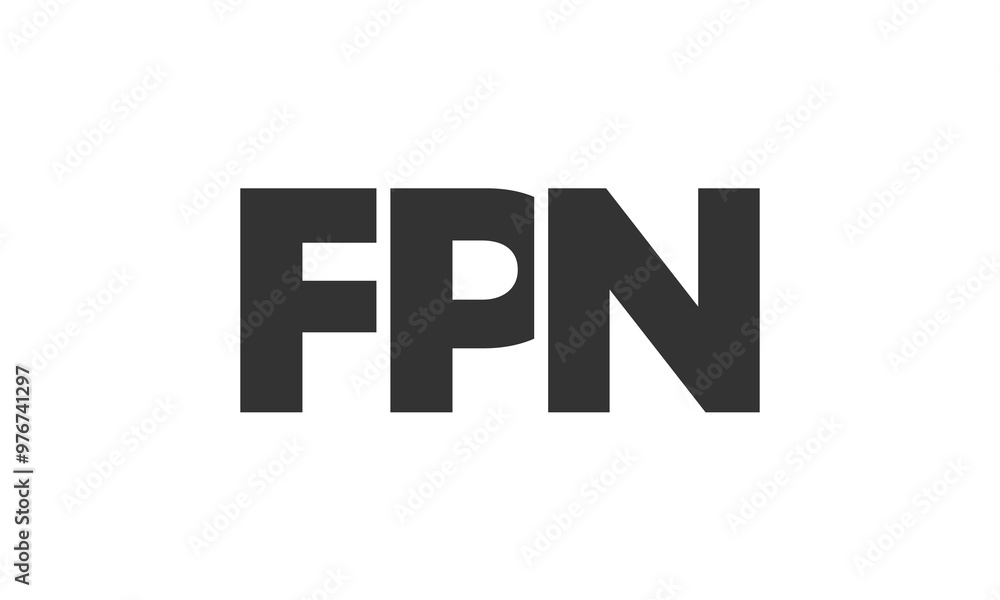 Poster fpn logo design template with strong and modern bold text. initial based vector logotype featuring s